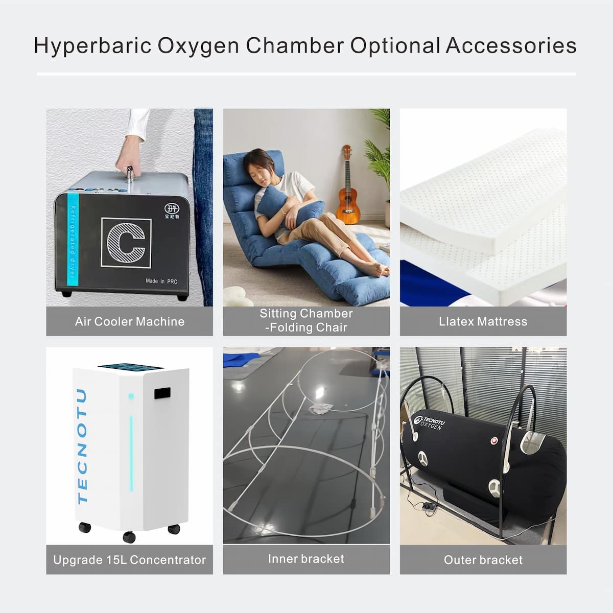 Tecnotu 1.3 ATA Portable Soft Wheelchair Hyperbaric Chamber Home