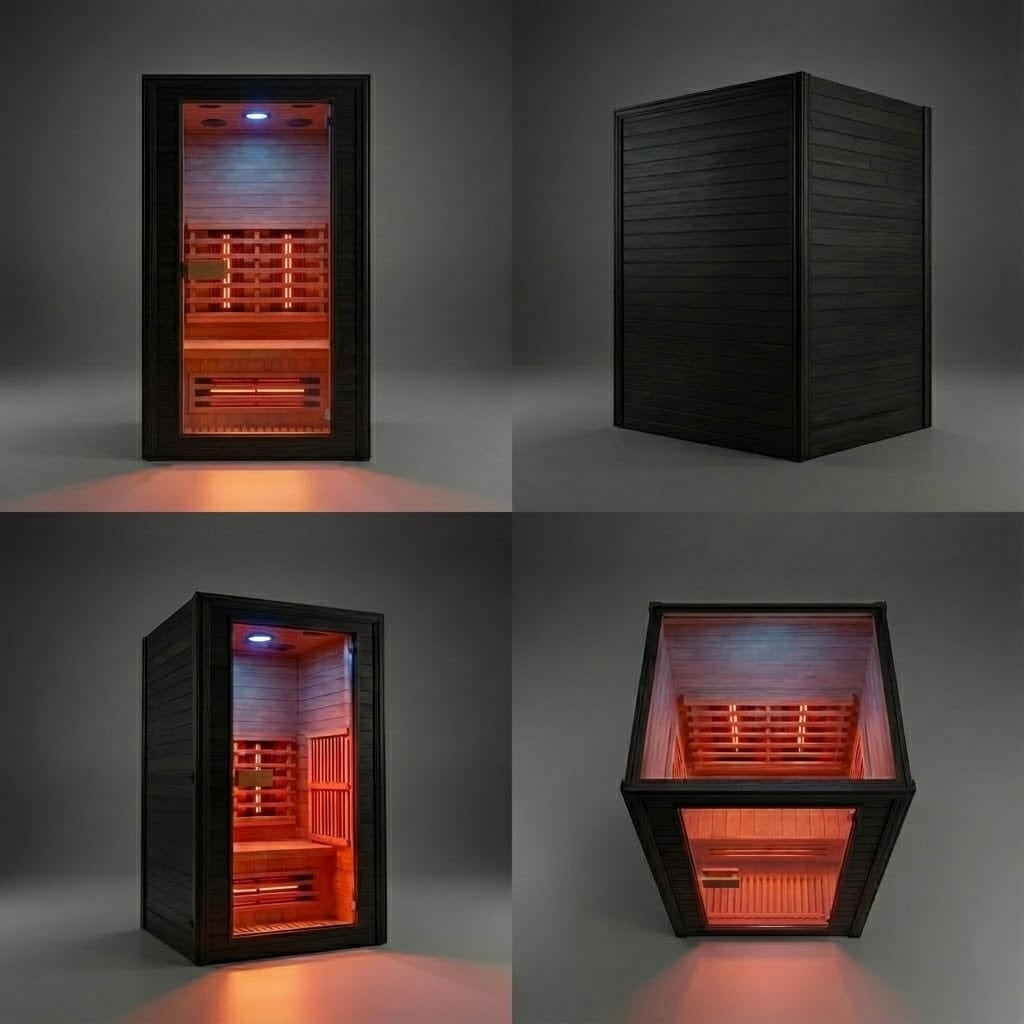 Tecnotu Wooden Sauna and Denali Cold Plunge Home Contrast Therapy Bundle