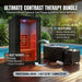 Tecnotu Wooden Sauna and Denali Cold Plunge Home Contrast Therapy Bundle