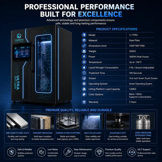 Tecnotu V-7 Pro Commercial Whole Body Cryotherapy Chamber Cryosauna