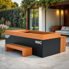 Medical Saunas Frozen 2 Cold Plunge with Bar Counter and Step