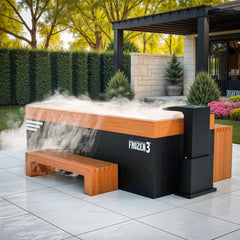 Medical Saunas Frozen 3 Cold Plunge with Bar Counter, Steps, Steam Generator