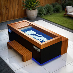 Medical Saunas Frozen 5 Extra Large Cold Plunge with Bar Counter and Step