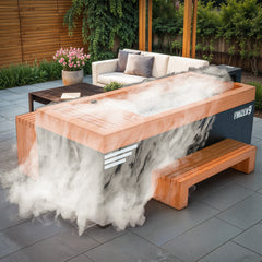 Medical Saunas Frozen 9 Extra Large Cold Plunge with Bar Counter, Steps, Steam Generator