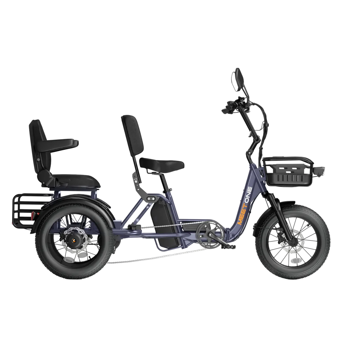 Meet One Pair electric trike with rear passenger seat for two