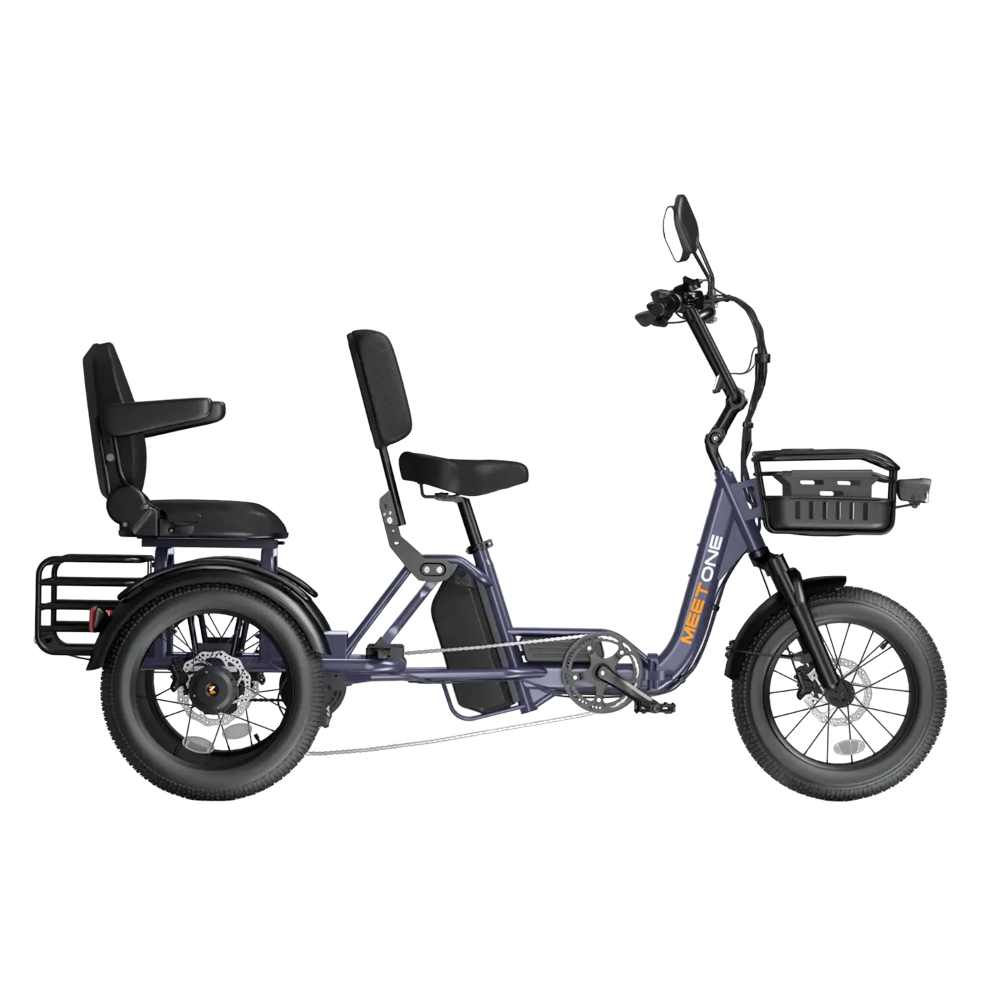 Meet One Pair electric trike with rear passenger seat for two