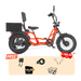 Meet One Tour 2.0 dual motor electric trike in semi-recumbent