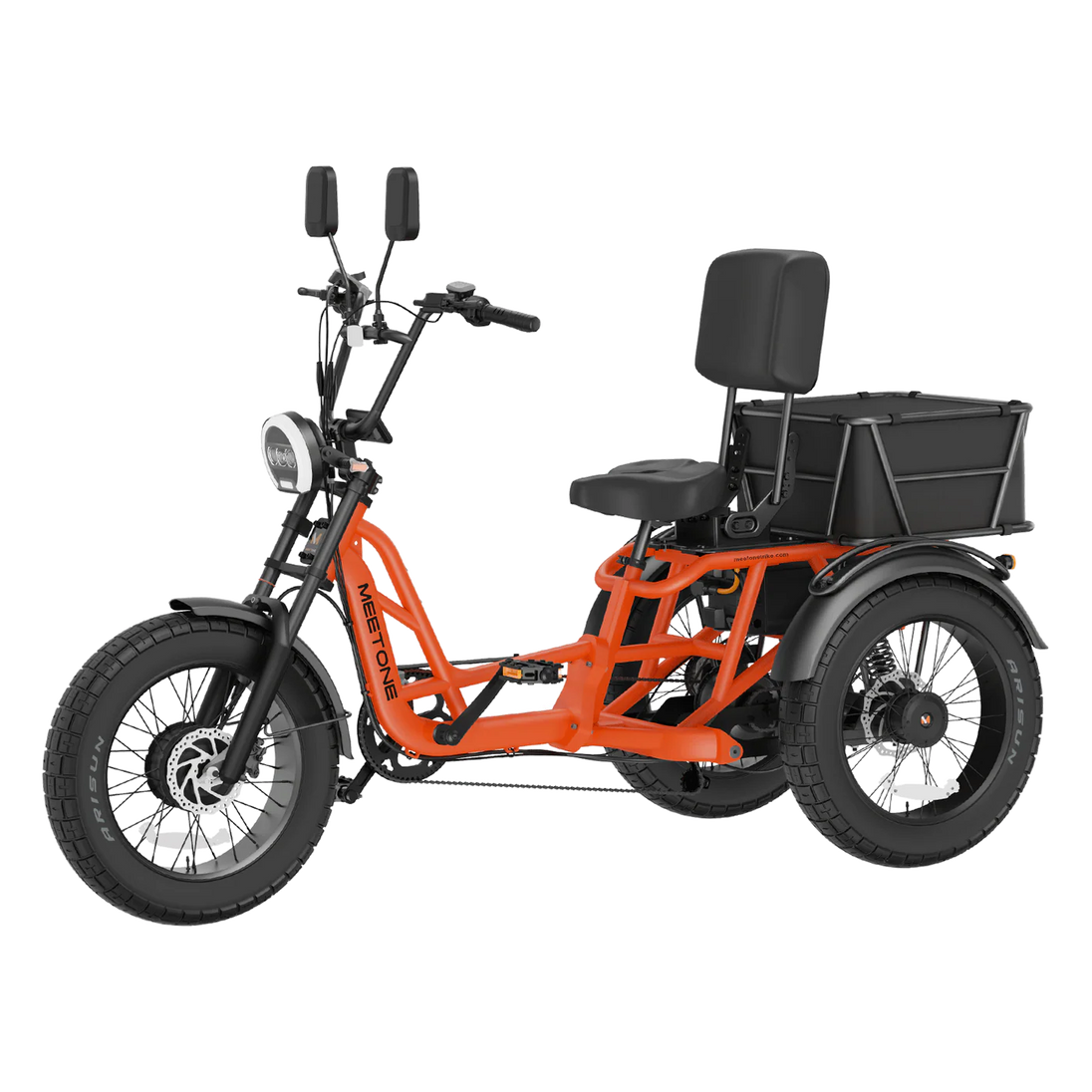 Meet One Tour 2.0 dual motor electric trike in semi-recumbent
