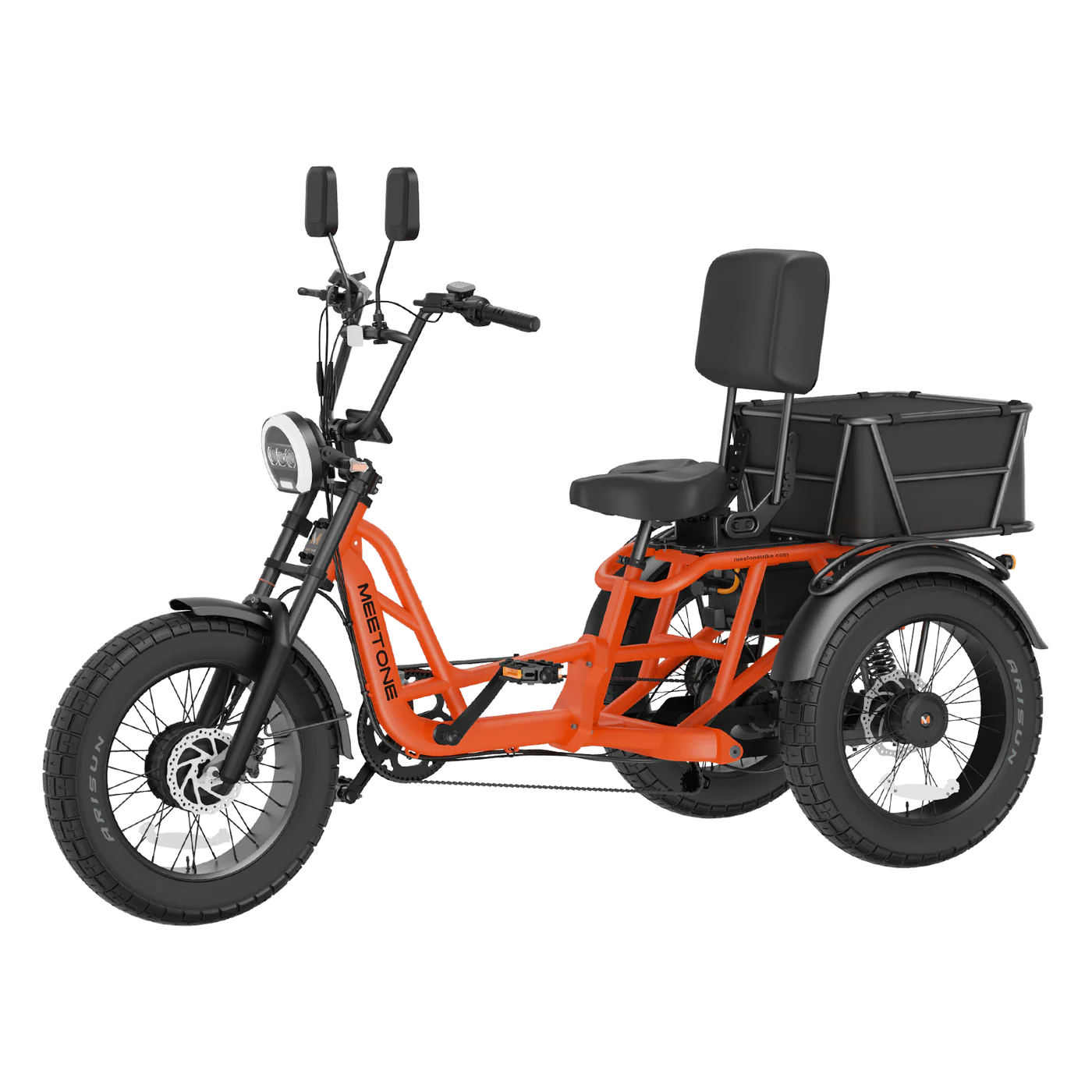 Meet One Tour 2.0 dual motor electric trike in semi-recumbent