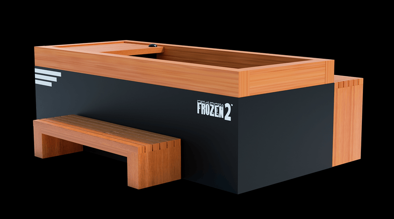 Medical Saunas Frozen 2 Cold Plunge with Bar Counter and Step