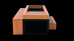 Medical Saunas Frozen 5 Extra Large Cold Plunge with Bar Counter and Step