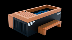 Medical Saunas Frozen 8 Extra Large Cold Plunge with Bar Counter and Step