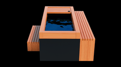 Medical Saunas Frozen 8 Extra Large Cold Plunge with Bar Counter and Step