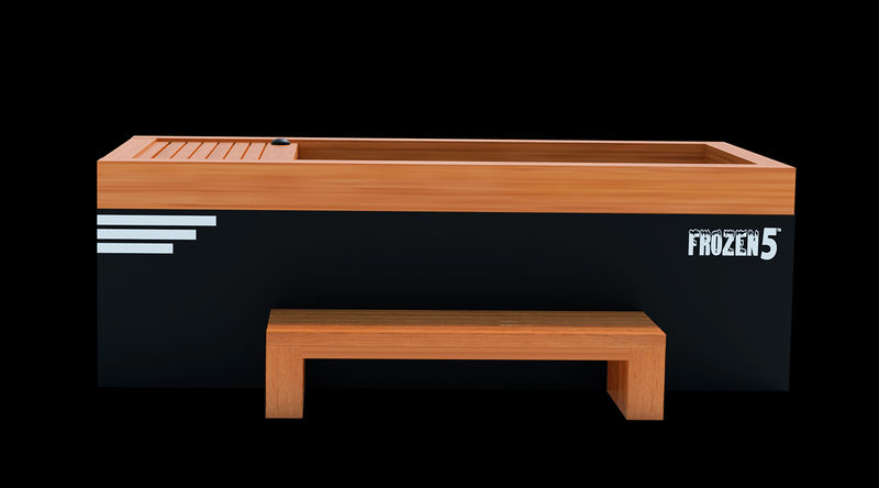 Medical Saunas Frozen 5 Extra Large Cold Plunge with Bar Counter and Step