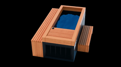 Medical Saunas Frozen 8 Extra Large Cold Plunge with Bar Counter and Step