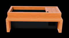 Medical Saunas Frozen 2 Cold Plunge with Bar Counter and Step