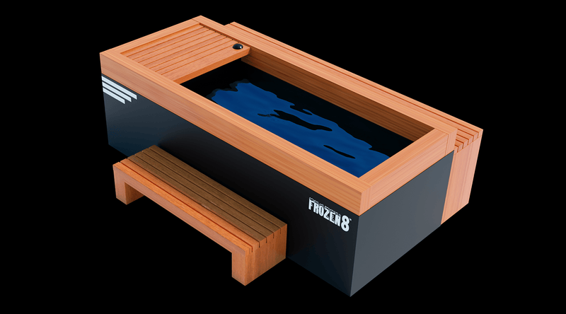 Medical Saunas Frozen 8 Extra Large Cold Plunge with Bar Counter and Step