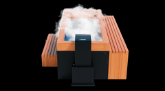 Medical Saunas Frozen 9 Extra Large Cold Plunge with Bar Counter, Steps, Steam Generator