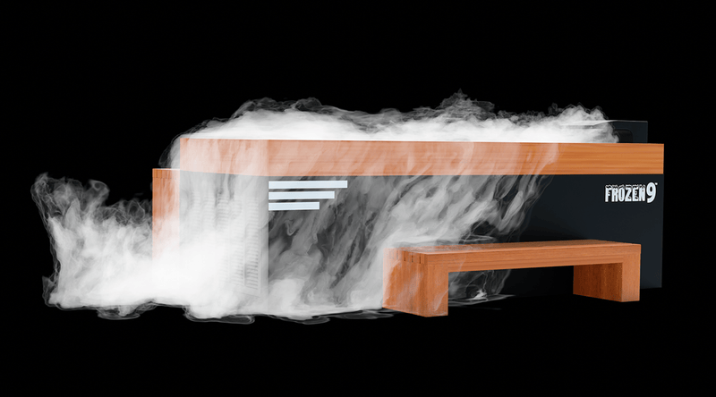 Medical Saunas Frozen 9 Extra Large Cold Plunge with Bar Counter, Steps, Steam Generator