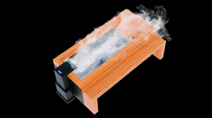 Medical Saunas Frozen 6 Extra Large Cold Plunge with Bar Counter, Steps, Steam Generator