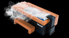 Medical Saunas Frozen 9 Extra Large Cold Plunge with Bar Counter, Steps, Steam Generator
