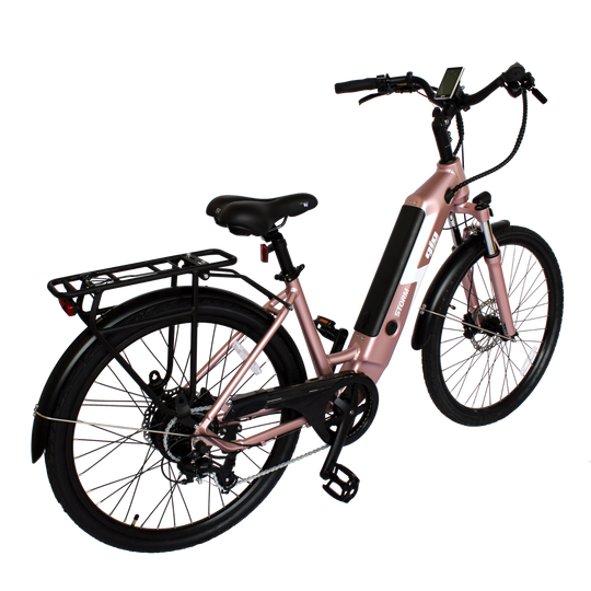 GIO Storm eBike Rose Gold 48V 500W Samsung Battery 46mi Range